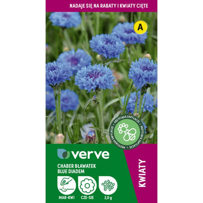 Frø af blå kornblomst Diadem Verve