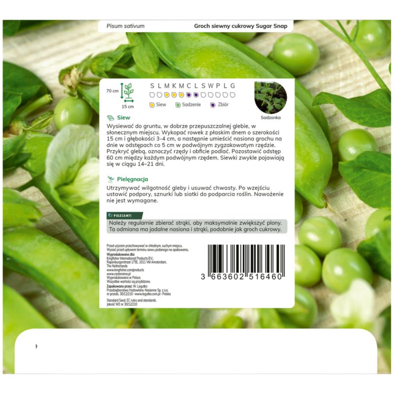 Frø af sukkerærter Sugar Snap Verve