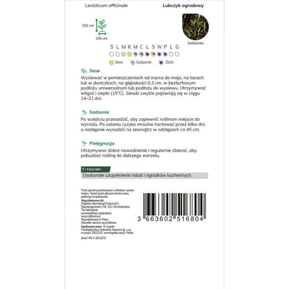 Lubczyk frø Seed Verve – dyrk sunde og vitaminrige krydderurter hjemme