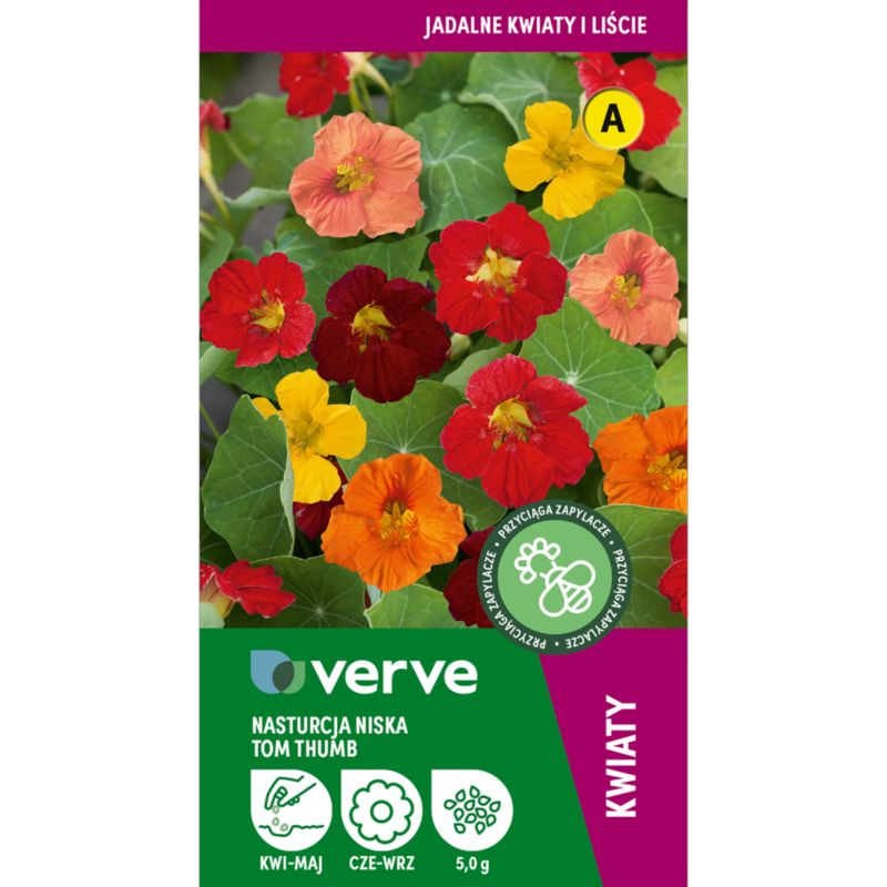 Frø til blomsten Tom Thumb Verve mix - farverige og spiselige blomster
