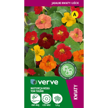 Frø til blomsten Tom Thumb Verve mix - farverige og spiselige blomster