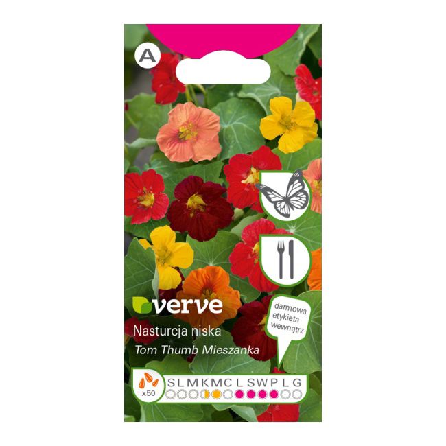 Frø til blomsten Tom Thumb Verve mix - farverige og spiselige blomster