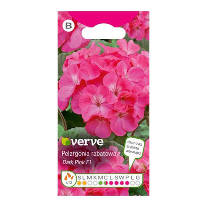 Frø af pelargonium F1 Verve bedplante, pink