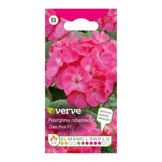 Frø af pelargonium F1 Verve bedplante, pink