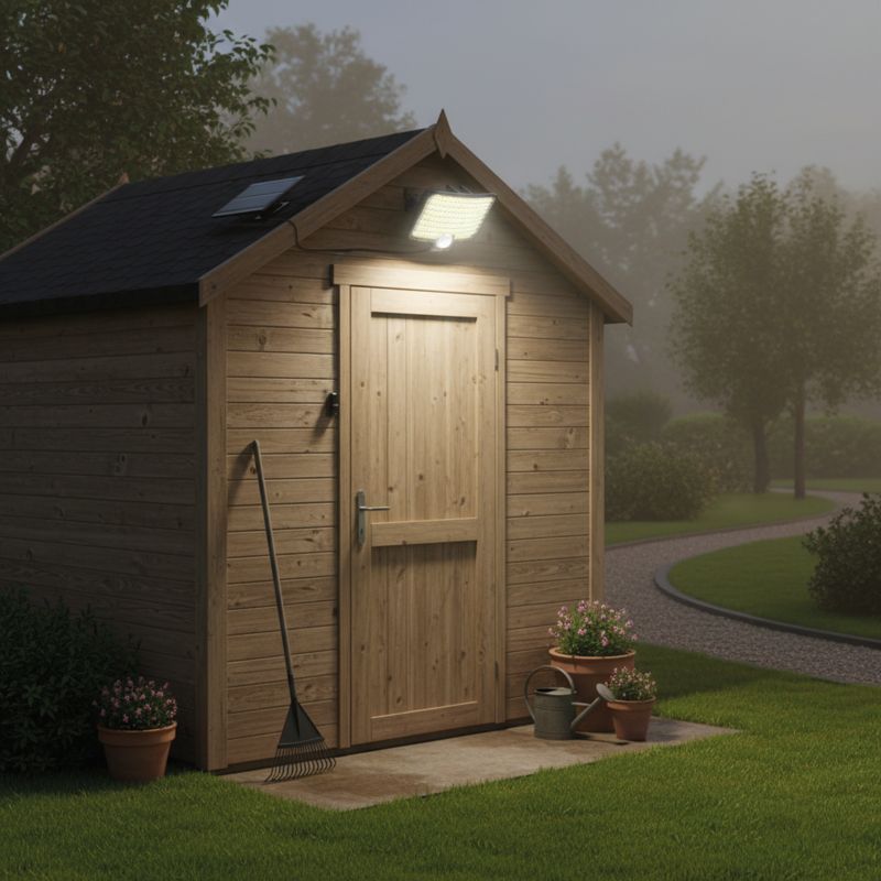 Solcellefloodlight Alex 4000 K IP44 Sort