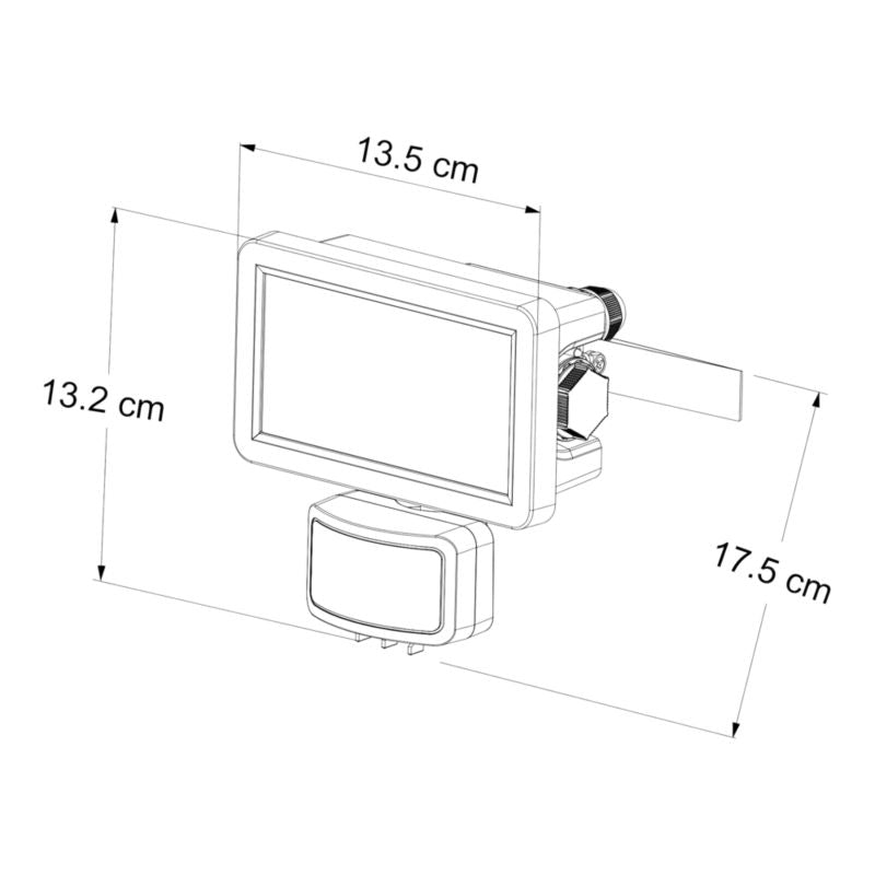 Naświetlacz LED Davern 10 W 1250 lm 5000 K Sort