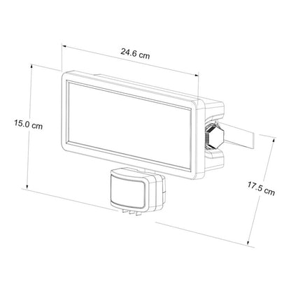 Naświetlacz LED Davern 30 W 3750 lm 5000 K med Bevægelsessensor Hvid