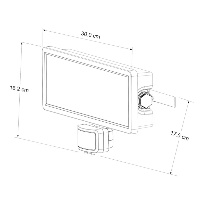 LED Projektør Davern 50 W 6250 lm 5000 K Sort