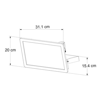 Naświetlacz LED Lucan 14800 lm 5000 K IP65 Sort