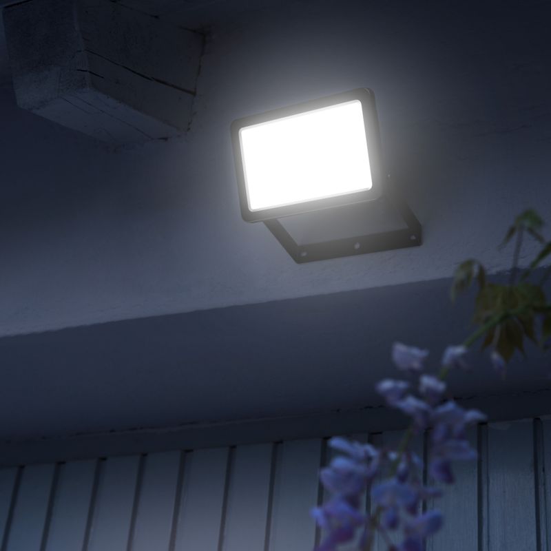 LED Projektør Lucan 20 W Sort