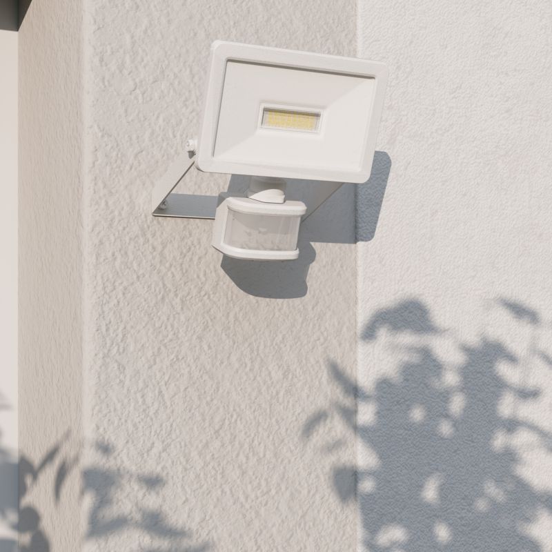 LED Projektør Lucan 20 W Med Bevægelsessensor Hvid