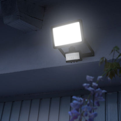 LED Projektør Lucan 20 W Med Bevægelsessensor Sort