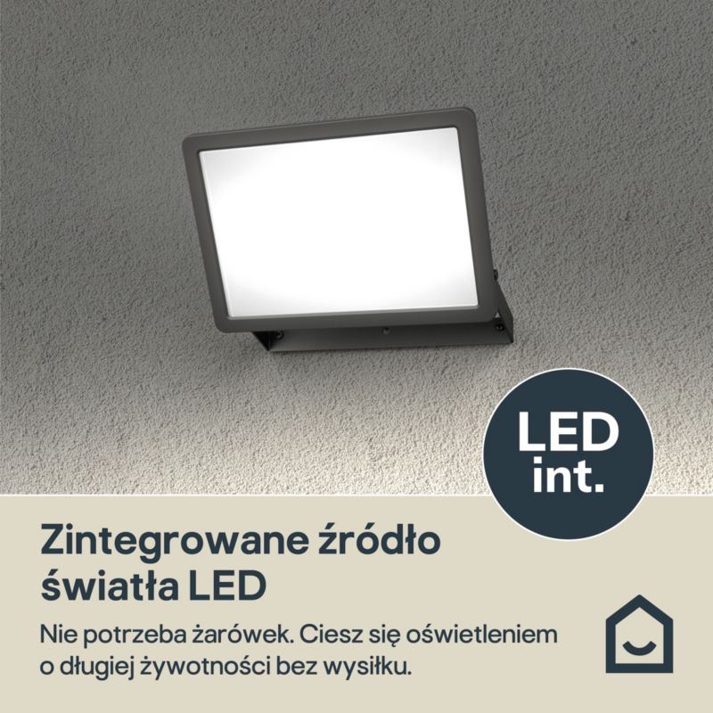 Naświetlacz LED Lucan 7500 lm 5000 K IP65 Sort