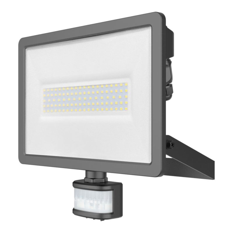 LED-Projektør Lucan 7500 lm 5000 K IP65 med Bevægelsessensor Sort