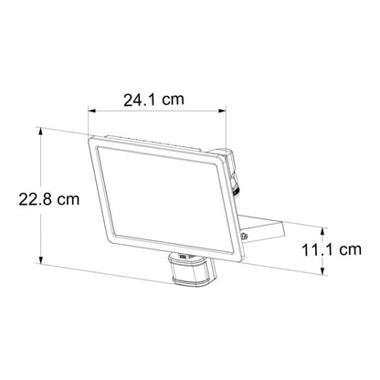 LED-Projektør Lucan 7500 lm 5000 K IP65 med Bevægelsessensor Sort