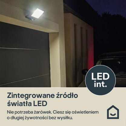LED-Projektør Lucan 7500 lm 5000 K IP65 med Bevægelsessensor Sort