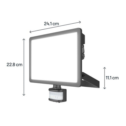 LED-Projektør Lucan 7500 lm 5000 K IP65 med Bevægelsessensor Sort