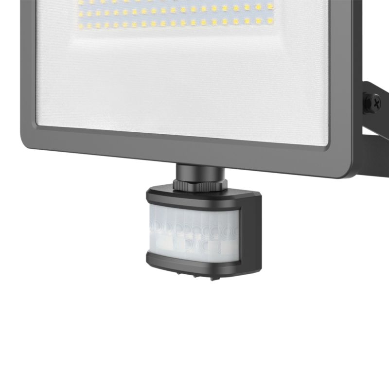 LED-Projektør Lucan 7500 lm 5000 K IP65 med Bevægelsessensor Sort