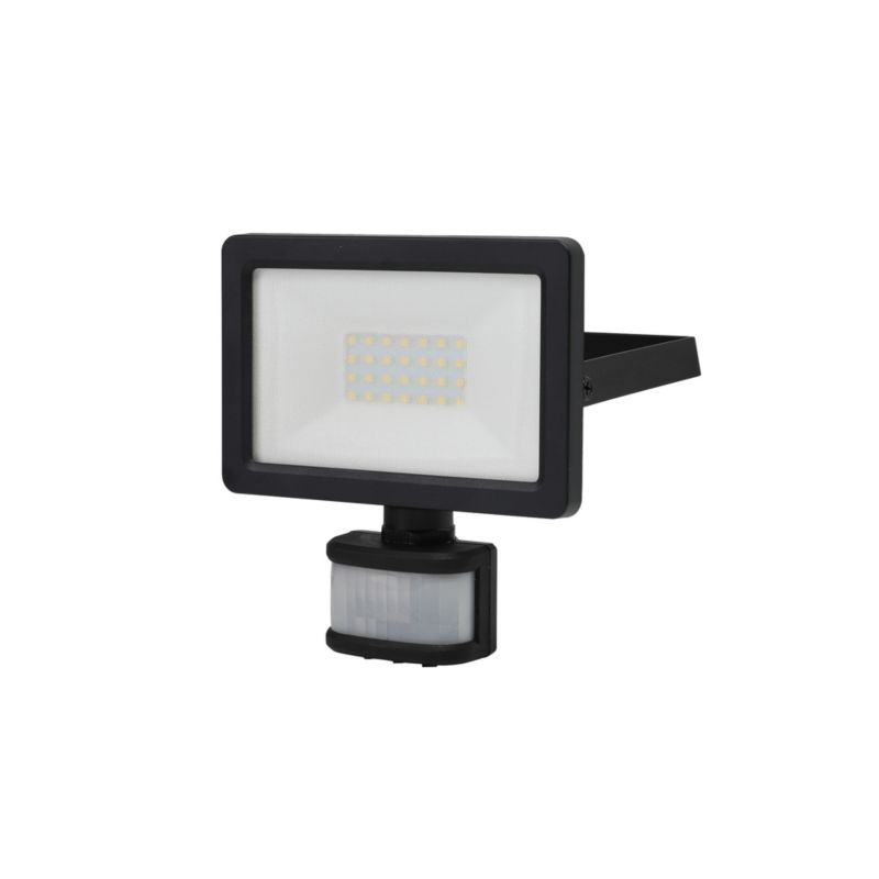 GoodHome Lucan LED‑projektør med bevægelsessensor 20 W mat‑sort
