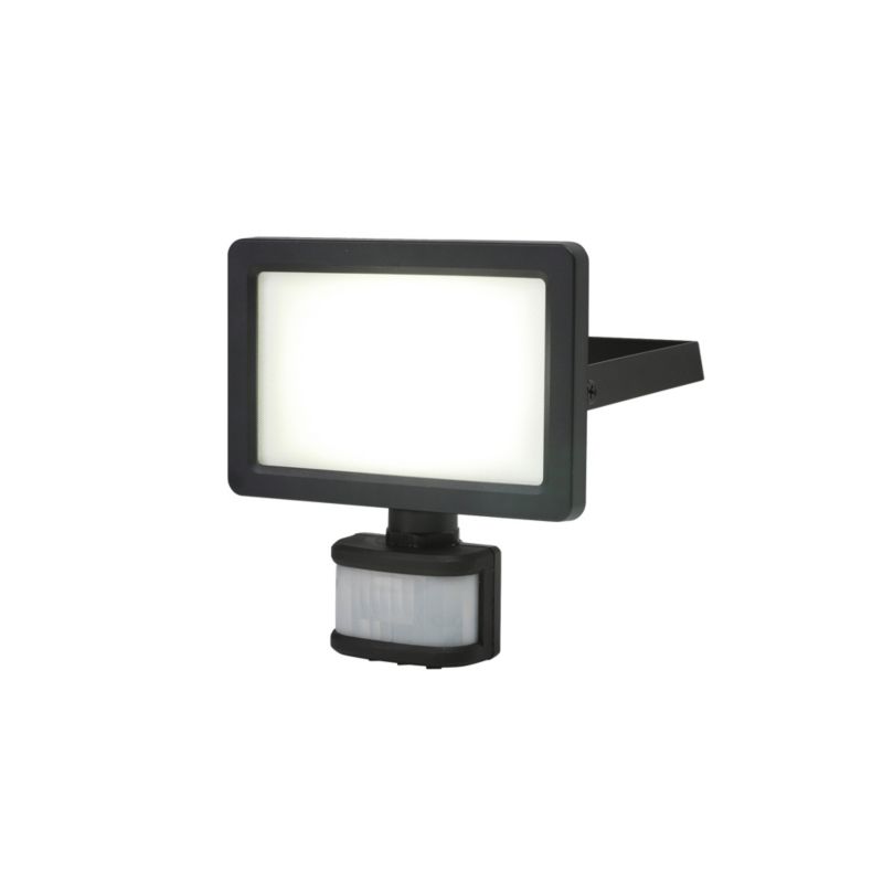 GoodHome Lucan LED‑projektør med bevægelsessensor 20 W mat‑sort