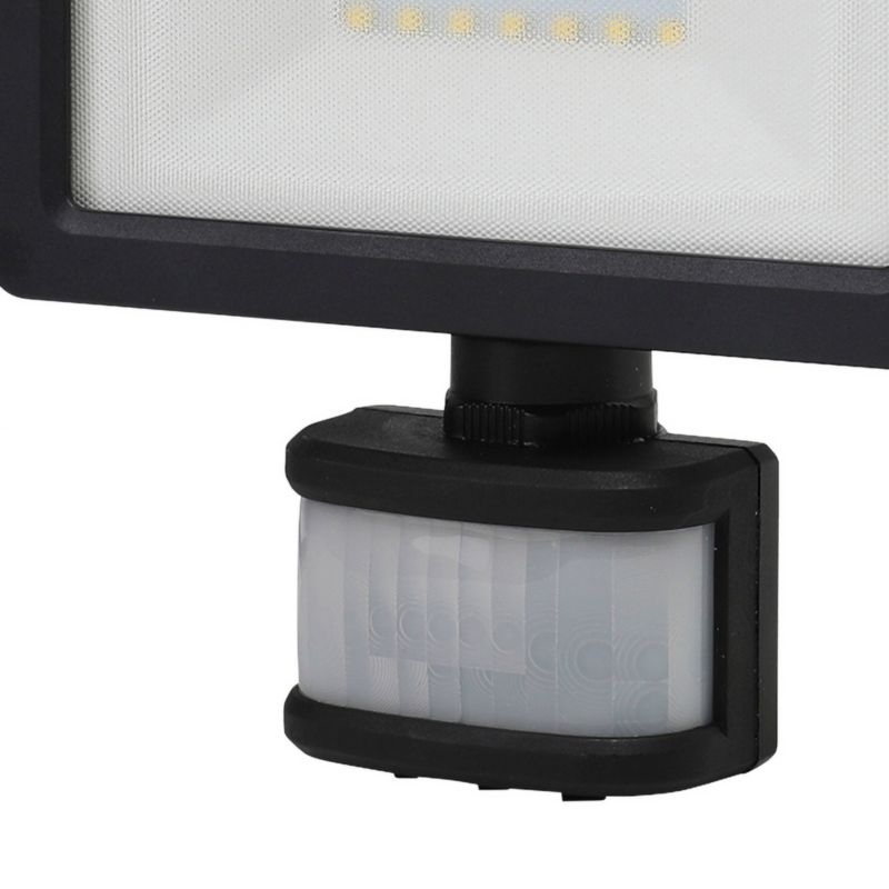 GoodHome Lucan LED‑projektør med bevægelsessensor 20 W mat‑sort