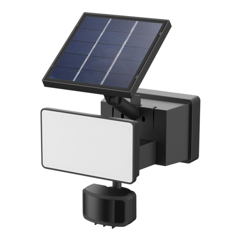 Solarlampe Davern 530 lm 5000 K med Bevægelsessensor Sort