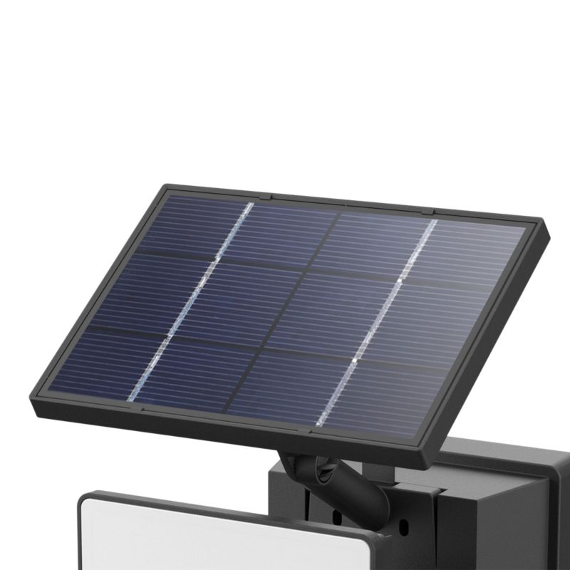 Solarlampe Davern 530 lm 5000 K med Bevægelsessensor Sort