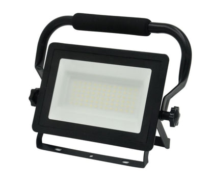 LED Projektør 50 W 6500 K Bærbar IP65 Sort