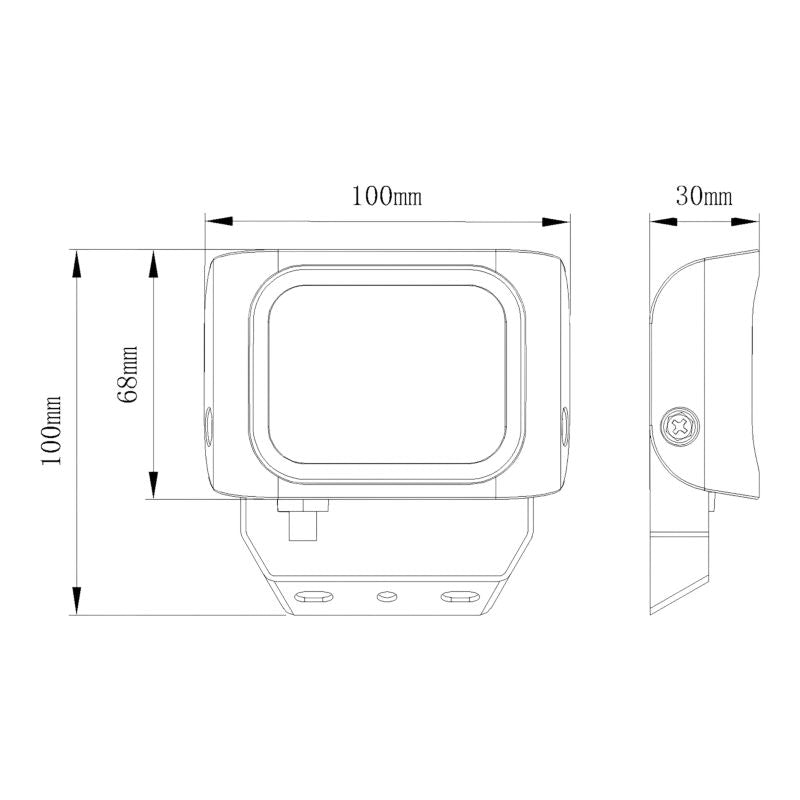 LED Projektør OPP 10 W 6500 K Sort