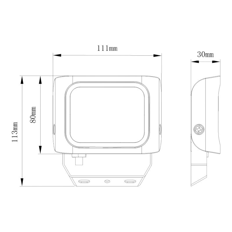 LED Projektør OPP 20 W 6500 K Sort