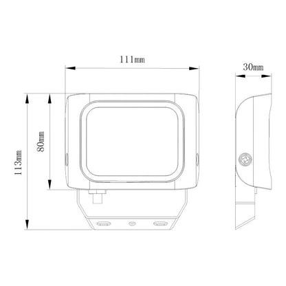LED Projektør OPP 20 W 6500 K Sort