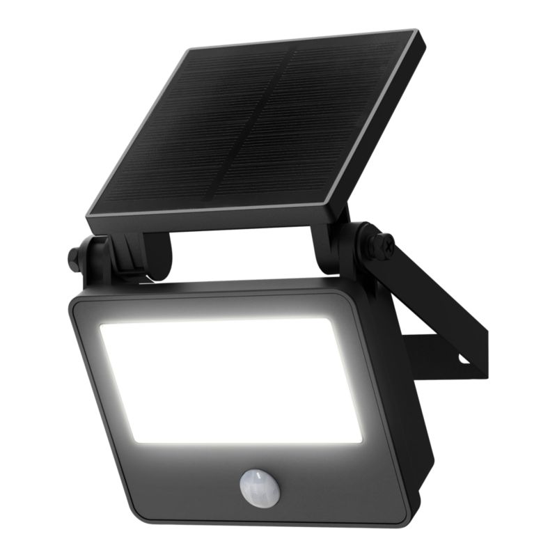 Solcellelampe 800 lm 5000 K IP44 Sort