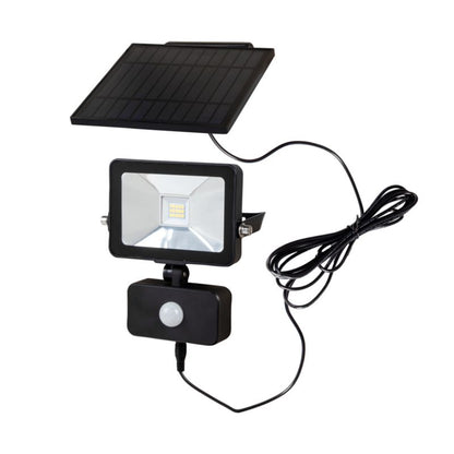 Solcellefloodlight Tunnbrod med Bevægelsessensor 500 lm Sort