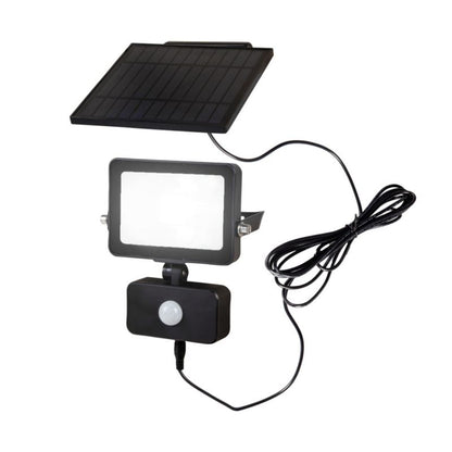 Solcellefloodlight Tunnbrod med Bevægelsessensor 500 lm Sort