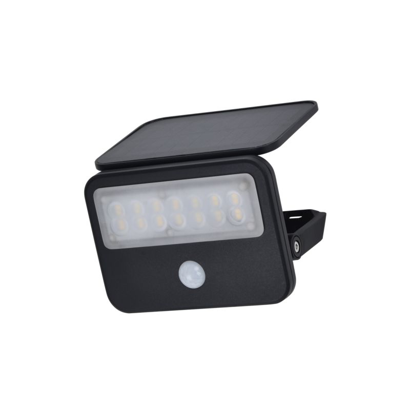 Solarlampe med Bevægelsessensor 5000 K 700 lm Sort