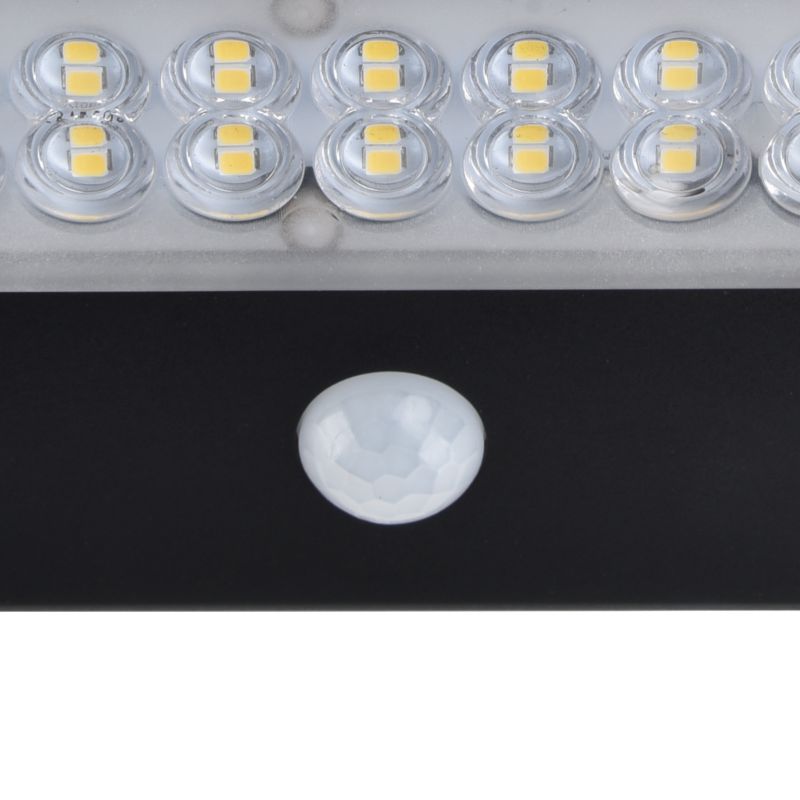 Solarlampe med Bevægelsessensor 5000 K 700 lm Sort