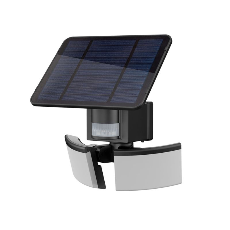 Solar Spotlight 800 lm med 2 Hoveder Sort