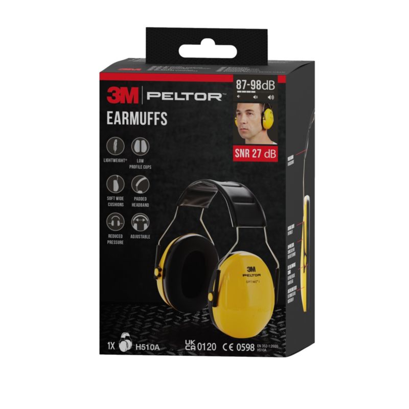 3M PELTOR Optime I H510A høreværn SNR 27 dB gul
