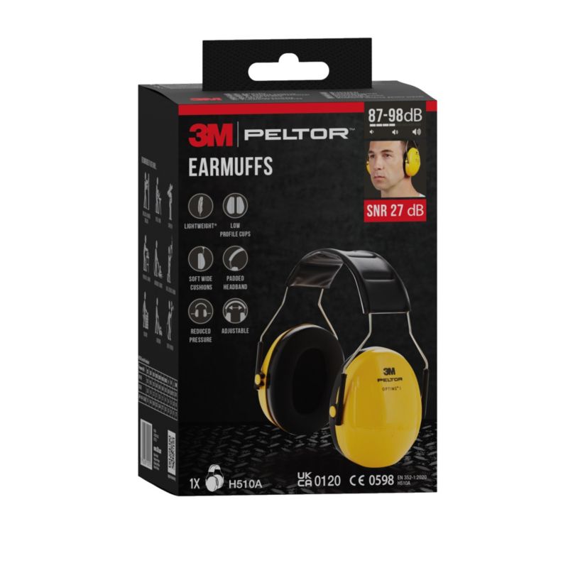 3M PELTOR Optime I H510A høreværn SNR 27 dB gul