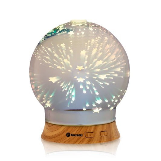 Ferretti Glas LED Aromadiffusor: 7 Farver & Aromaterapi for Ro