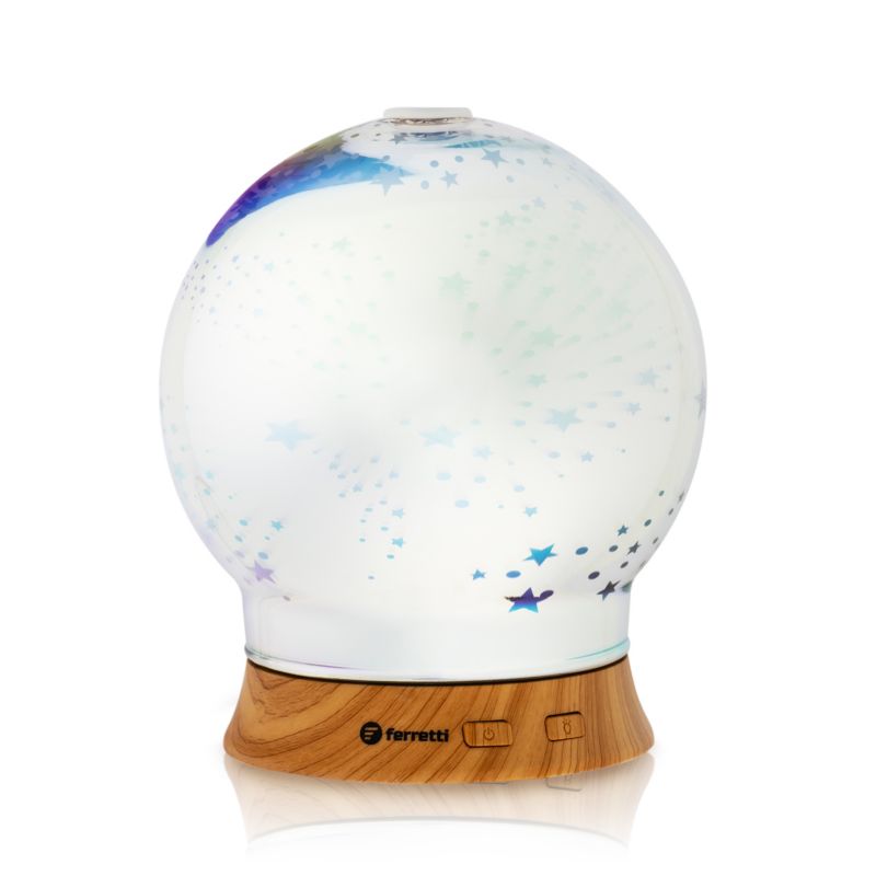 Ferretti Glas LED Aromadiffusor: 7 Farver & Aromaterapi for Ro