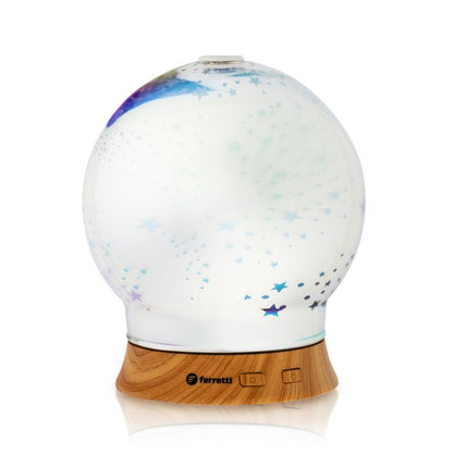 Ferretti Glas LED Aromadiffusor: 7 Farver & Aromaterapi for Ro