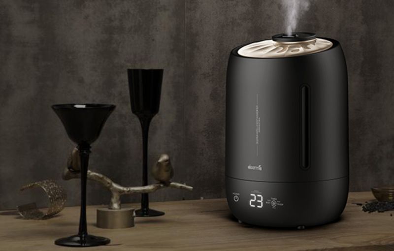 Ultralyds luftfugter Deerma F600 i mat-sort