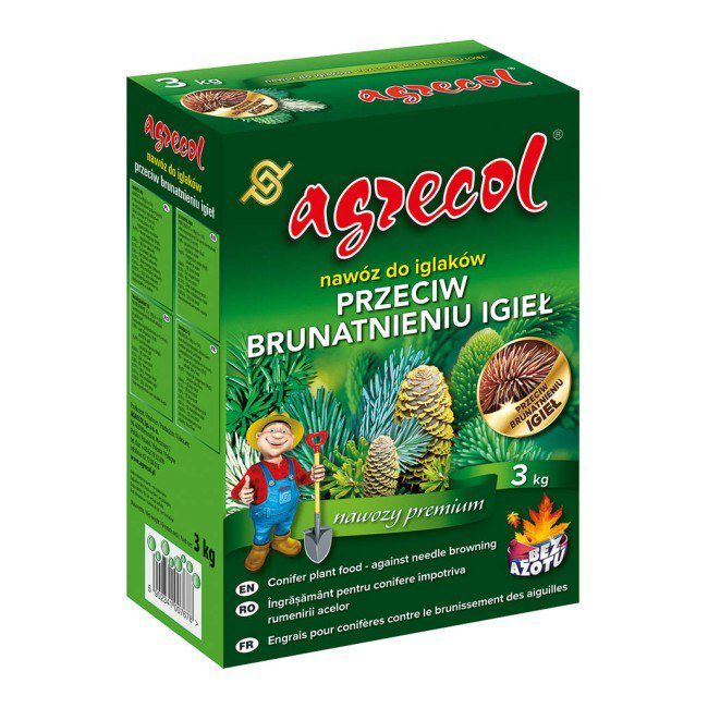 Gødning til nåletræer Agrecol mod brunfarvning af nåle 3 kg