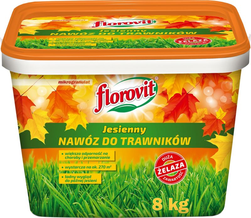 Florovit eftergødning til græsplæner 8 kg