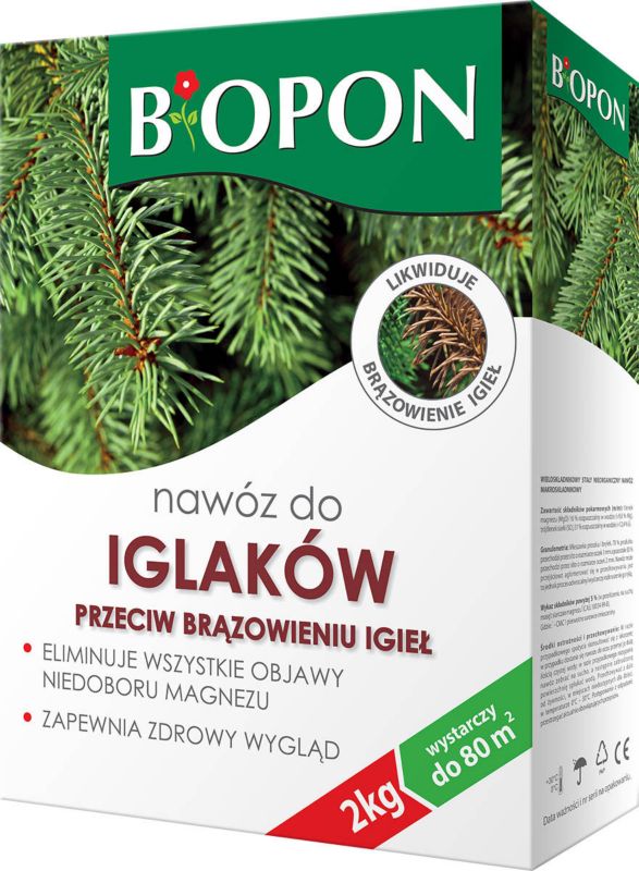 Biopon gødning mod brunfarvning af nåletræer 2 kg