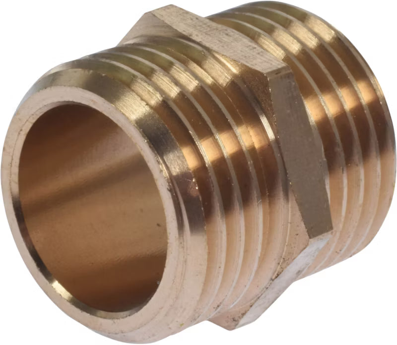 Nippel med Udvendigt Gevind 1/2" Messing