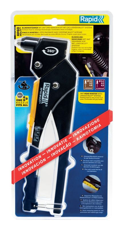 Rotationsnittepistol Rapid RP60 med Multi-hoved