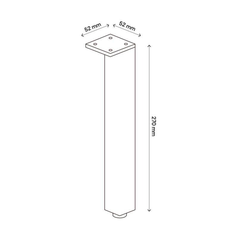 Møbelben Aruna Krom 2-Pak Justerbar 27-29 cm | 5059340162041