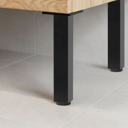 Regulerbare Møbelben til Badeværelsesskab Sort Mat 2 stk. 40x40 mm 231-245 mm
